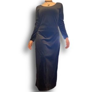 90s velvet maxi dress